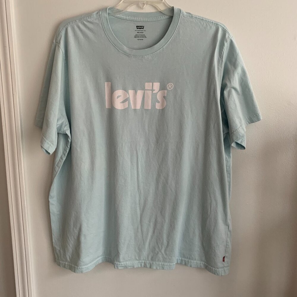 LEVI'S Men's Logo Relaxed Fit Mint Green Short Sleeve T-Shirt XL